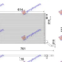 ADDITIONAL RADIATOR PETROL-DIESEL (614x396x16)