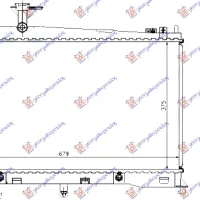 RADIATOR 1.8-2.0 PETROL AUTOMATIC (375x680x16) -2005