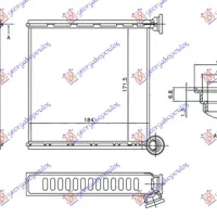 HEATER RADIATOR (172x184x26) (VALEO TYPE)