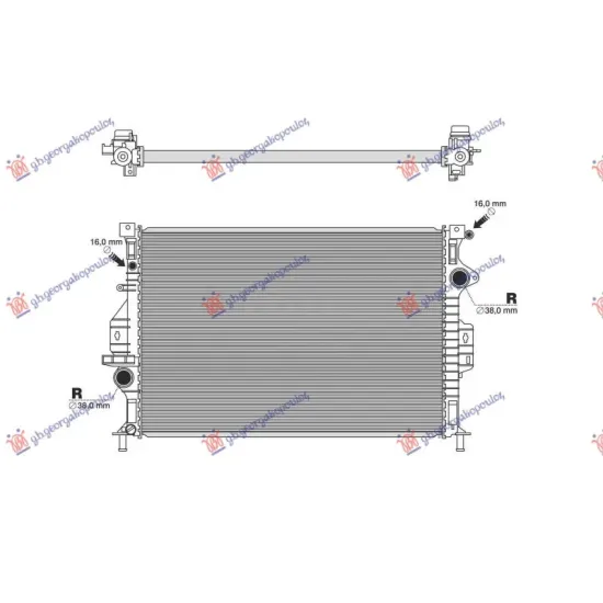 RADIATOR PETROL-DIESEL (650x410x26) (TYPE CALSONIC) (KOYO)