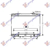 RADIATOR 2.4-3.5 PETROL +/- A/C AUTOMATIC (578x628) TUBE 8mm DOOWON TYPE