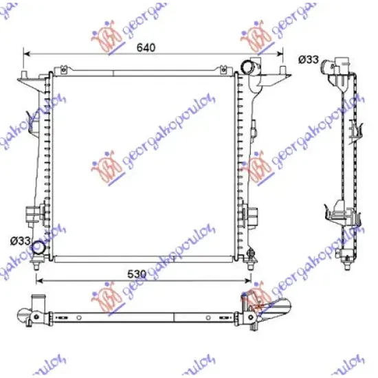 RADIATOR 2.0 CRDi DIESEL (450x440x16)