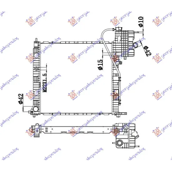 RADIATOR 1999-2003 2.2 DIESEL CDI MANUAL (570x560)