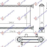 HEATER RADIATOR (245x132x26)