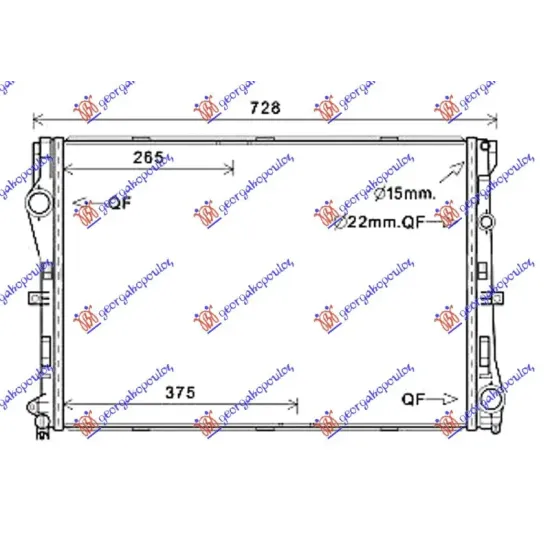 RADIATOR PETROL-DIESEL MANUAL-AUTOMATIC (640x440x26)