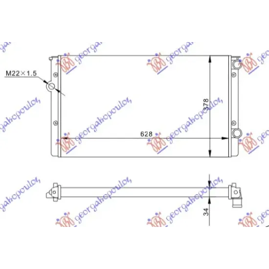 RADIATOR 1.9 TD (63x38)