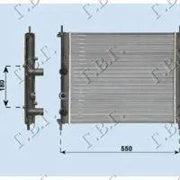 RADIATOR 1.6 PETROL +/- A/C (475x415)