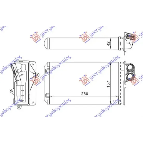 HEATER RADIATOR (260x157)