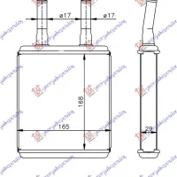 HEATER RADIATOR (168x165)