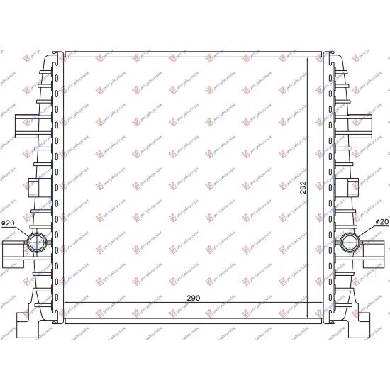 ADDITIONAL RADIATOR 3.0 TFSI AUTOMATIC (290x292x25)