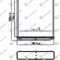HEATER RADIATOR (170x151x26) (TYPE DENSO)