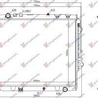 RADIATOR 2.4 D DIESEL MANUAL (550x650x27) (KOYO)