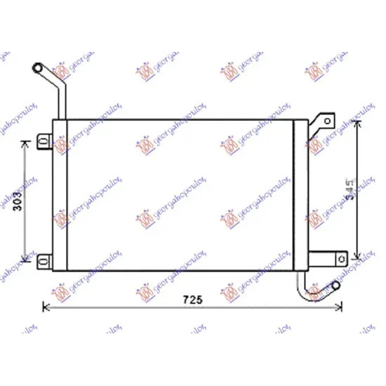 ADDITIONAL RADIATOR 4.2 SUPERCHARGED PETROL (550x365x32)