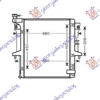 RADIATOR 2.5 T.D. MANUAL (WITH CAP) (525x635) (KOYO)