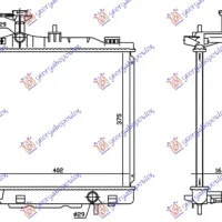 RADIATOR 1.0-1.2 PETROL MANUAL (375x395x16)