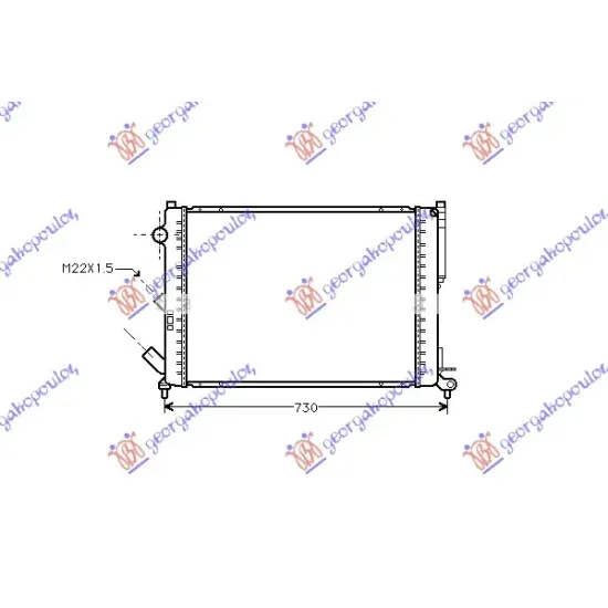 RADIATOR 1.8-2.0 PETROL +/- A/C (634x438) RADIATOR 1.8-2.0 PETROL +/- A/C (634x438)