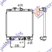 RADIATOR ALL MODEL PETROL AUTOMATIC (350x350x26)