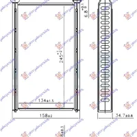 HEATER RADIATOR (135x245x26)