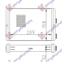 HEATER RADIATOR (209x158) (MARELLI TYPE)