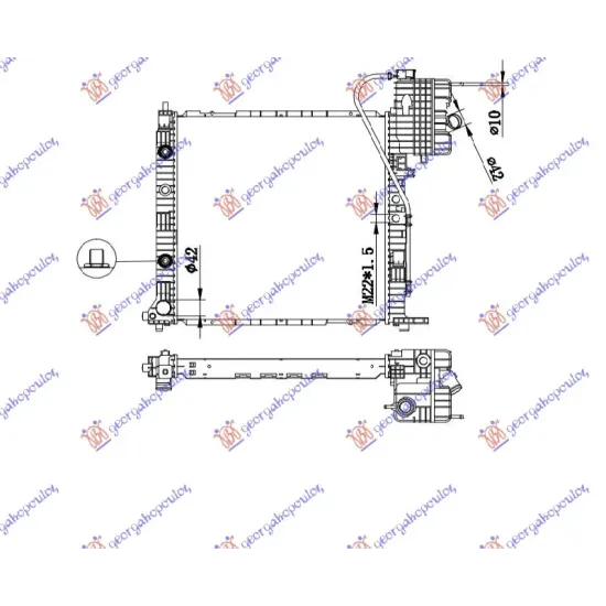 RADIATOR PETROL/DIESEL MANUAL/AUTOMATIC (570x560)
