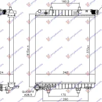 RADIATOR 1.2 VTi PETROL MANUAL (372x340x24) (KOYO)