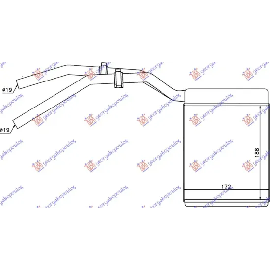 HEATER RADIATOR (188x172x32)