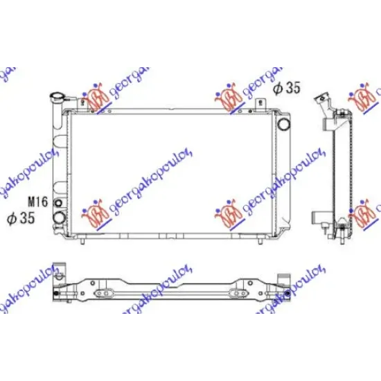 RADIATOR 1.4-16 PETROL (590x350)