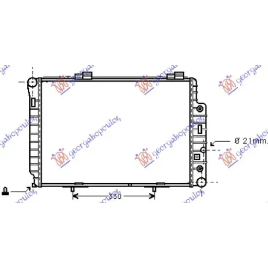 RADIATOR 2.0-2.3 PETROL MANUAL/AUTOMATICMATIC+AC (610x420)