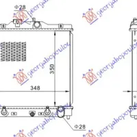 RADIATOR ALL MODEL PETROL AUTOMATIC (350x350x26) (KOYO)