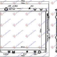 RADIATOR 2.4-2.8 D DIESEL AUTOMATIC (550x650x27)