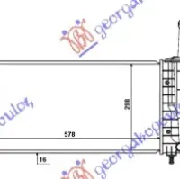 RADIATOR 1.2 8- PETROL +/-AC (580x317x18)