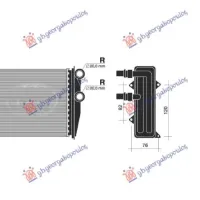 HEATER RADIATOR (180x157) (REAR PART)