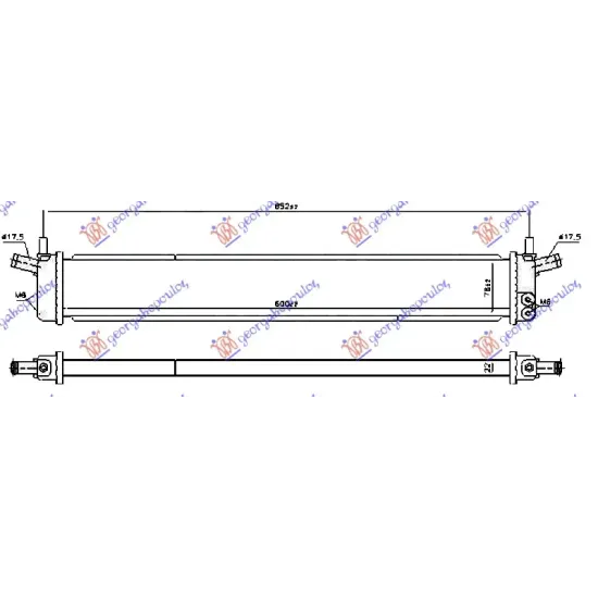 ADDITIONAL RADIATOR 1.8 HYBRID PETROL (600x76x22)