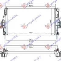 RADIATOR 0.7 PETROL +/- A/C MANUAL/AUTOMATIC (530X304)