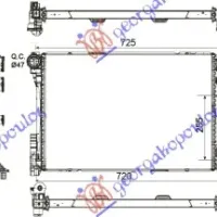 RADIATOR 3.0-3.5 PETROL - 2.1-2.2-3.0 CDI DIESEL MANUAL/AUTOMATIC (640x430)