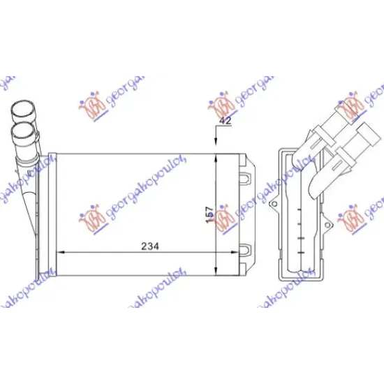 HEATER RADIATOR (234x157) (VALEO TYPE)