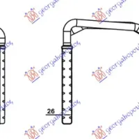 HEATER RADIATOR (195x145x16)