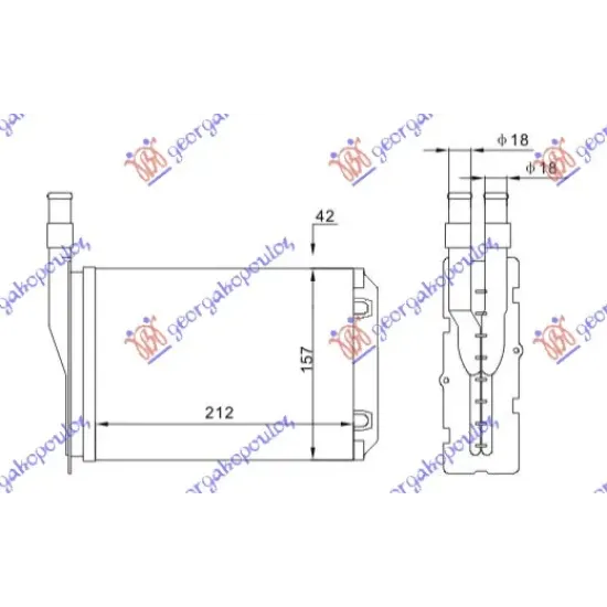 HEATER RADIATOR (212x157)