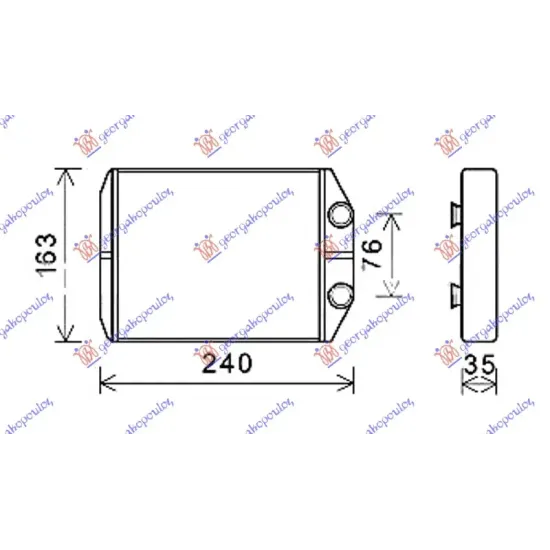 HEATER RADIATOR (190x155x26)