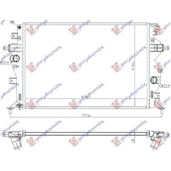 RADIATOR 1.6 PETROL/HYBRID (610x410x16) (KOYO)