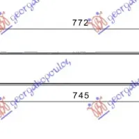 ADDITIONAL RADIATOR 1.2-1.4 PETROL/DIESEL (646x860x56)