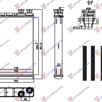 HEATER RADIATOR (250x150x32)