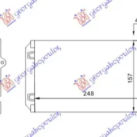 HEATER RADIATOR (248x157) (WITHOUT PIPES) (BEHR TYPE)