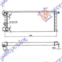 RADIATOR 750-1000 4X4 (580x250x34) 1986-1989