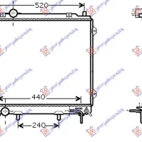 RADIATOR 2.9 CRDi AUTOMATIC (510x570x26)