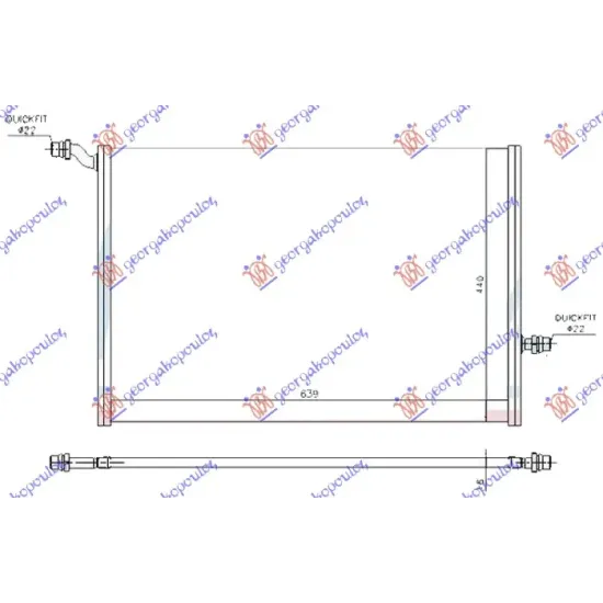 ADDITIONAL RADIATOR PETROL - DIESEL (635x440x16)