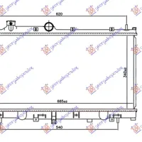 RADIATOR 2.5i PETROL (340x685x16) (KOYO)