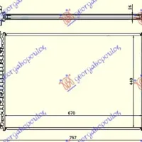 RADIATOR FOR ALL PETROL/DIESEL MANUAL/AUTOMATIC (670x449x26)