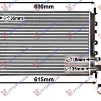 RADIATOR 1.4-1.6-1.8 PETROL-1.8 DIESEL +/- A/C (525x365)