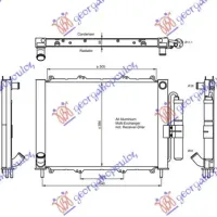 RADIATOR & CONDENSER 1.2-1.6 PETROL - 1.5 DIESEL (FIXED) (510x380x38)